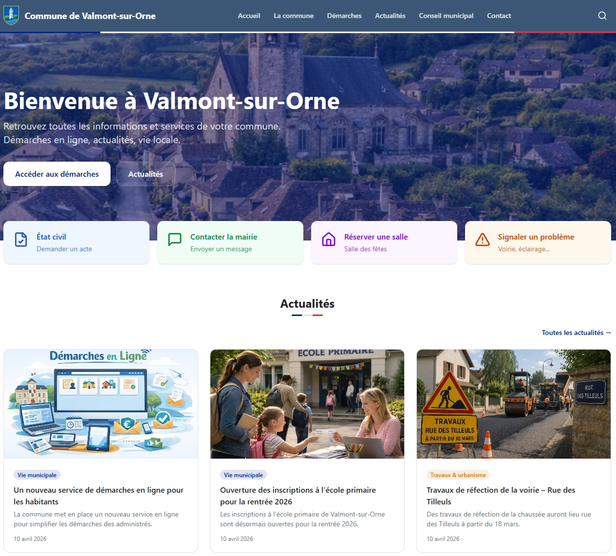 Site de la commune de Valmont-sur-Orne - deploye par Delongeas